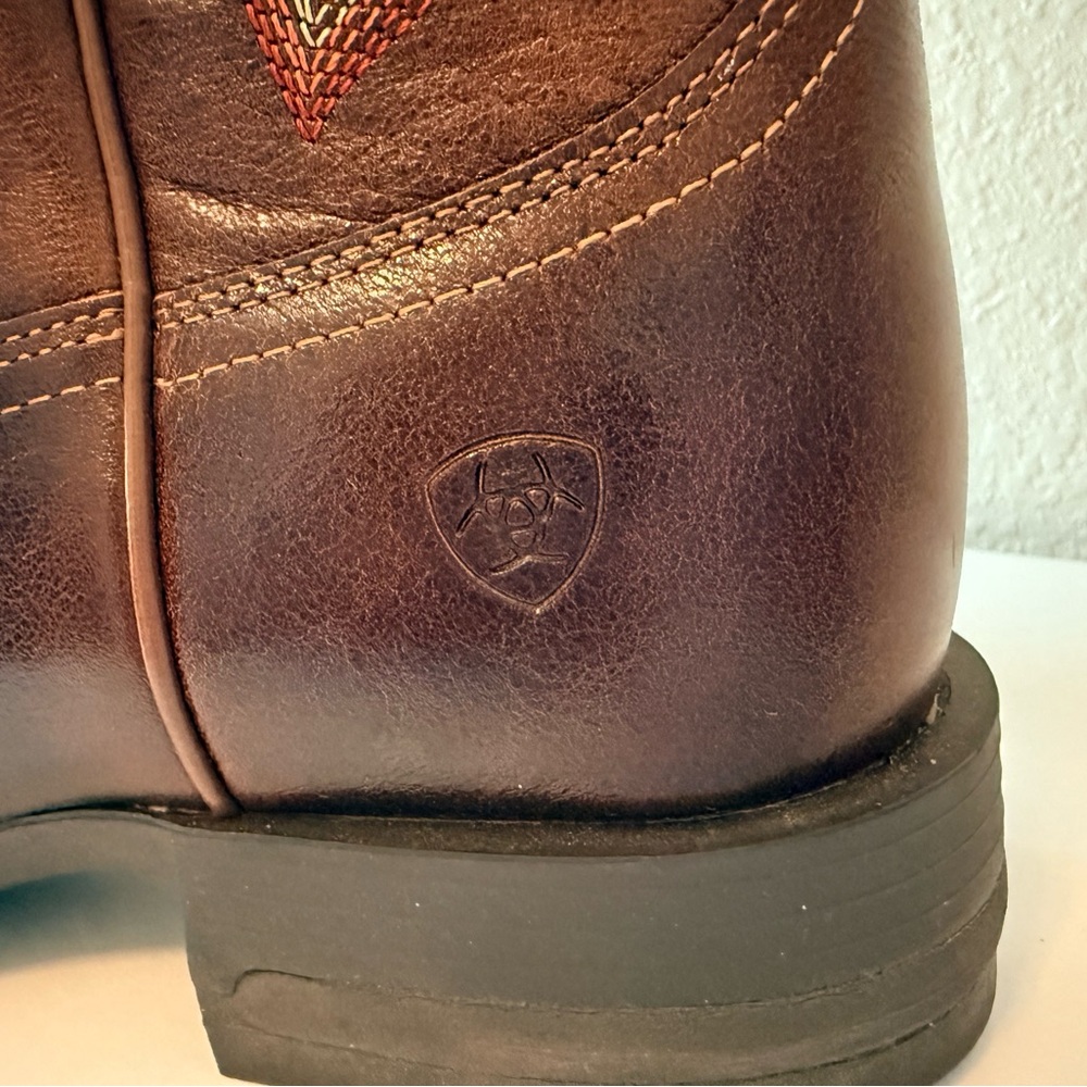 Ariat Breakout Western Boots Rustic Brown Leather Size 9 Like New - Picture 4 of 9